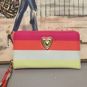 Betsey Johnson multicolored wristlet